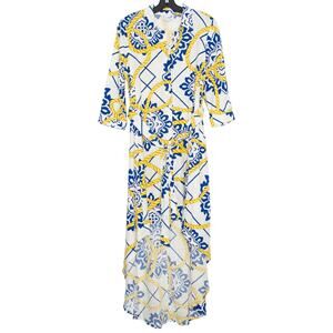 NWT Everlily Shirt Dress Button Up S Linen Blend Nautical Coastal Beach High Low